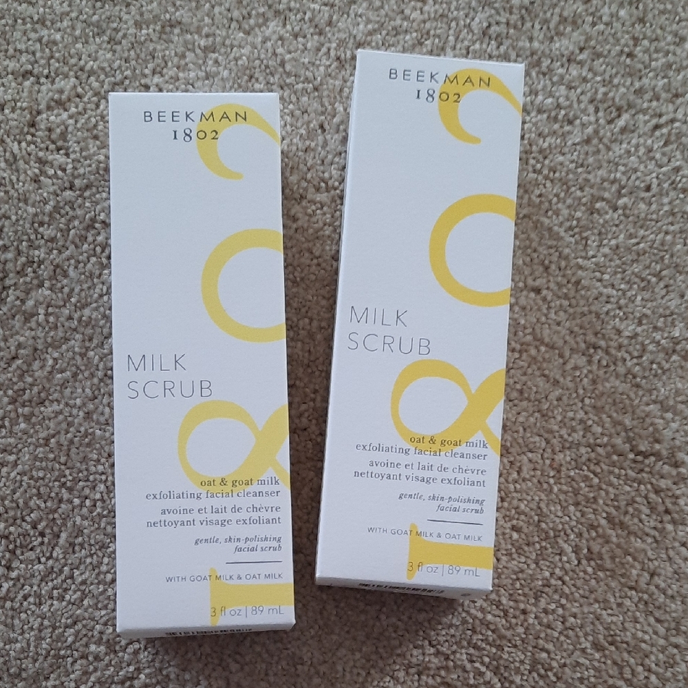 NWT.  SEALED.  Beekman 1802 Milk Scrub Exfoliating Facial Cleanser Duo